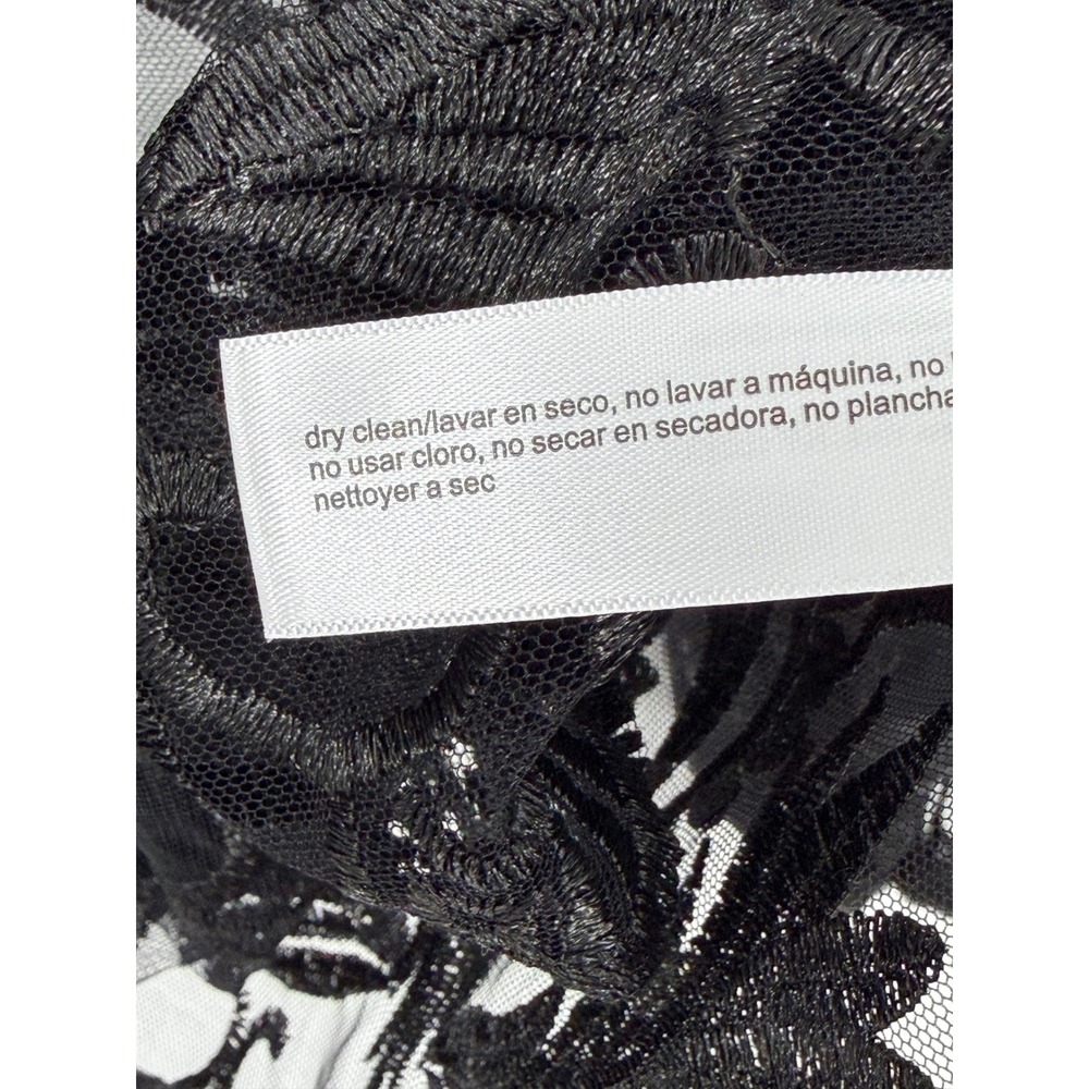 Witchy Whimsygoth Dark Romantic Black Lace Floral Top Womens SZ 2X Romantic Goth - Picture 10 of 10